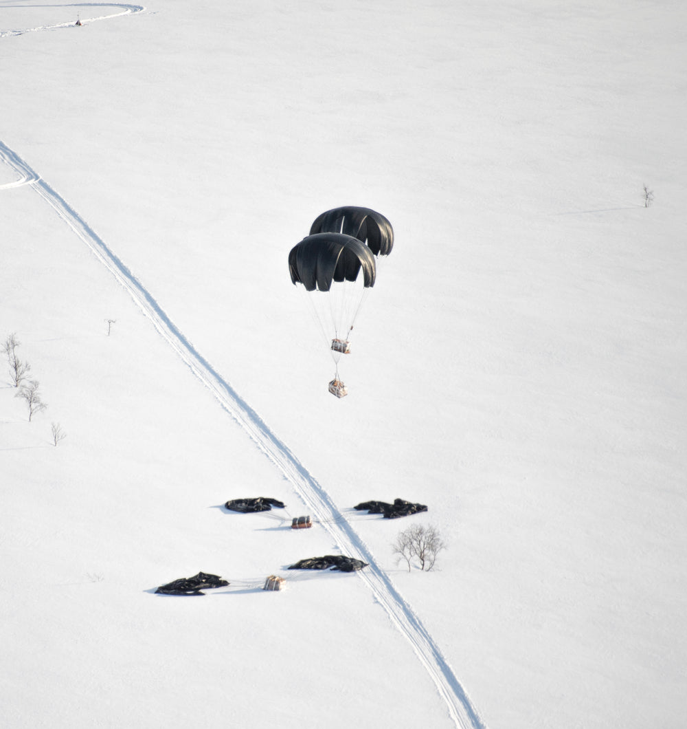 LCLA cargo parachutes airdropped in Antarctica 